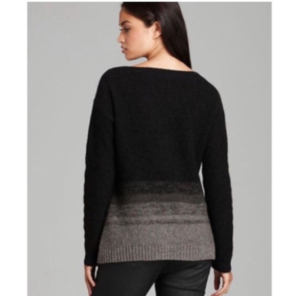 Eileen Fisher Yak Wool Silk Crew Neck Sweater with Ombre - Picture 4 of 13